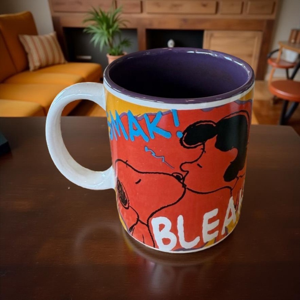 Peanuts Lucy “Bleah!” Comic Mug by Gibson 2011 – Purple‎ Interior
